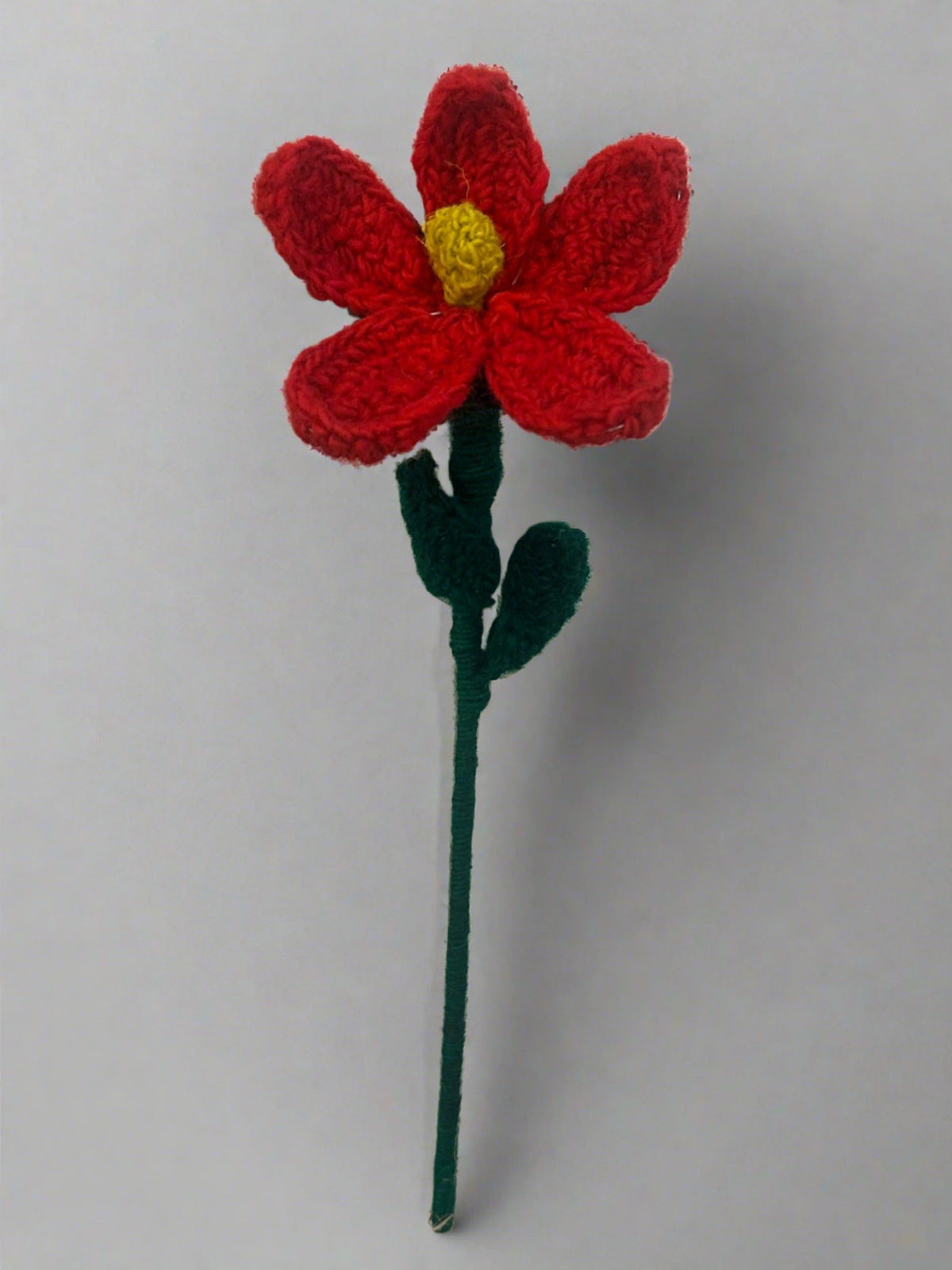 Handmade Fair Trade Wool Daisy – Eco-Friendly, Crocheted, Unique Floral Decoration